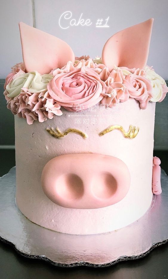 生日蛋糕：小猪主题派对蛋糕分享